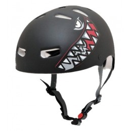 Capacete Kraft Bike/Skate Tubarão Preto Fosco