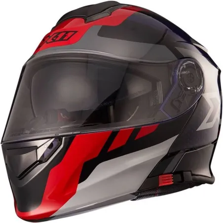 Capacete X11 Turner Prisma Azul/Vermelho.