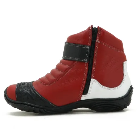 Bota Atron Shoes 271 As95 Vermelho/Branco/Preto.