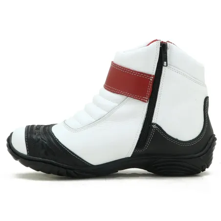 Bota Atron Shoes 271 As95 Branco/Preto/Vermelho.