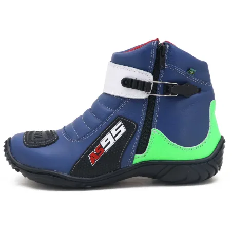 Bota Atron Shoes 271 As95 Azul/Verde/Branco.