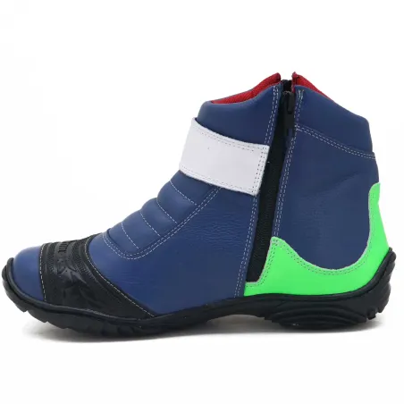 Bota Atron Shoes 271 As95 Azul/Verde/Branco.