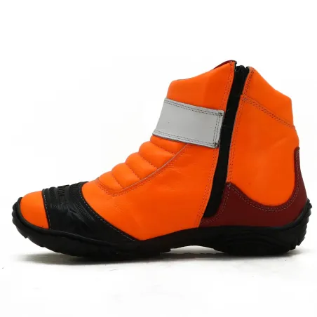 Bota Atron Shoes 271 As95 Laranja/Vermelho/Branco.