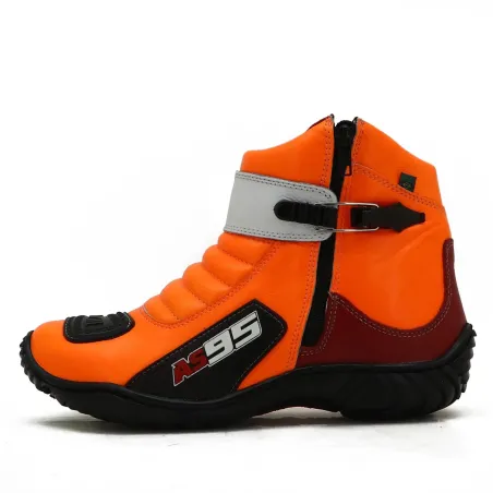 Bota Atron Shoes 271 As95 Laranja/Vermelho/Branco.