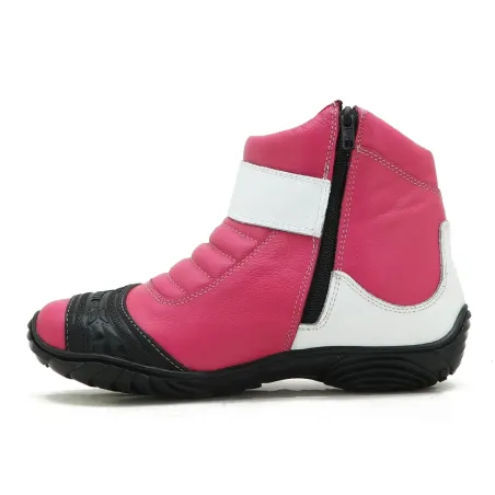 Bota Atron Shoes 271 As95 Rosa/Branco.