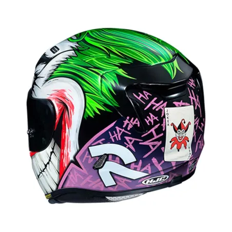 Capacete HJC Rpha 11 DC Joker Verde/Roxo.