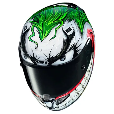 Capacete HJC Rpha 11 DC Joker Verde/Roxo.