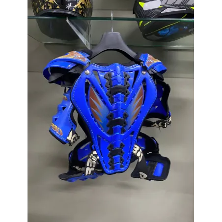 Colete Motocross Acerbis c/ Protetor de Ombro Azul (Seminovo).