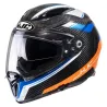 Capacete Hjc F70 Carbon Ubis Preto/Azul/Laranja.