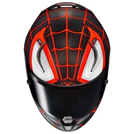 Capacete HJC Rpha 11 Homem Aranha Miles Morales Preto/Vermelho.