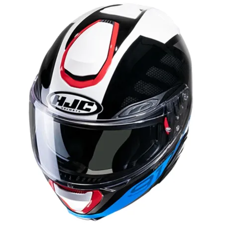 Capacete Hjc Rpha 91 Rafino Preto/Branco/Azul/Vermelho.