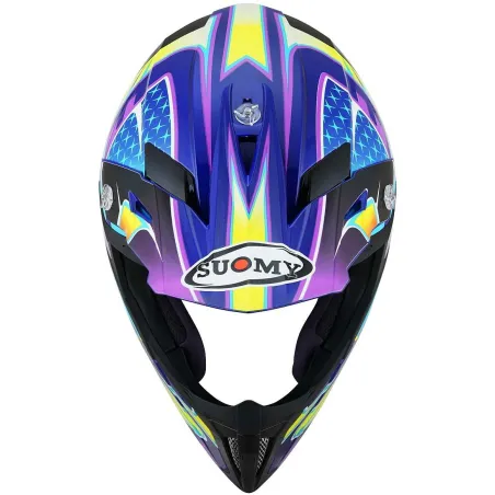 Capacete Suomy X Wing Duel Light Azul/Rosa.