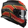 Capacete Ls2 FF800 Storm Foggy Preto/Vermelho Fosco (Viseira Solar).