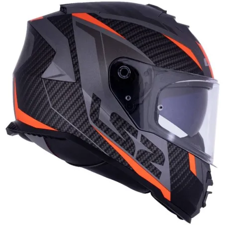 Capacete Ls2 FF800 Storm Racer Laranja Fosco (Viseira Solar).