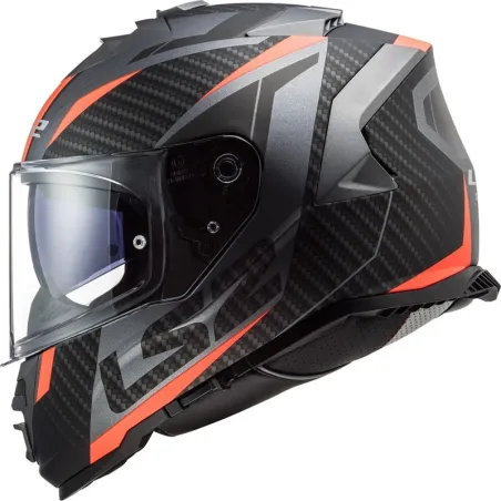 Capacete Ls2 FF800 Storm Racer Laranja Fosco (Viseira Solar).