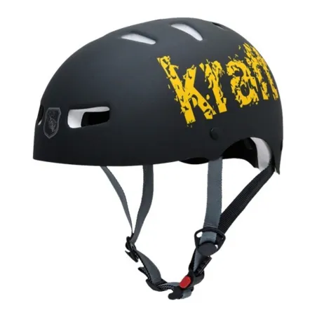 Capacete Kraft Bike/Skate Kraft Preto/Amarelo.