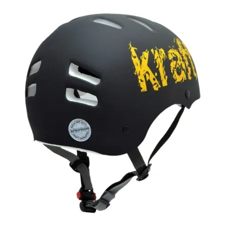 Capacete Kraft Bike/Skate Kraft Preto/Amarelo.