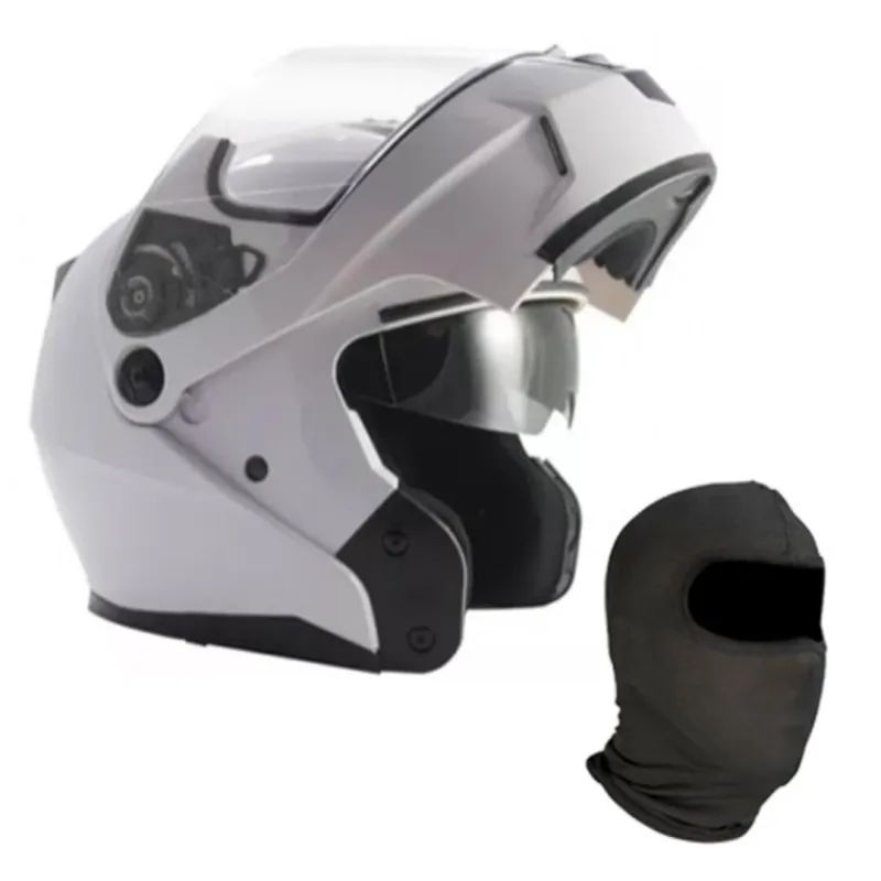 Capacete Nasa Ns 1001 Branco + Brinde Balaclava.