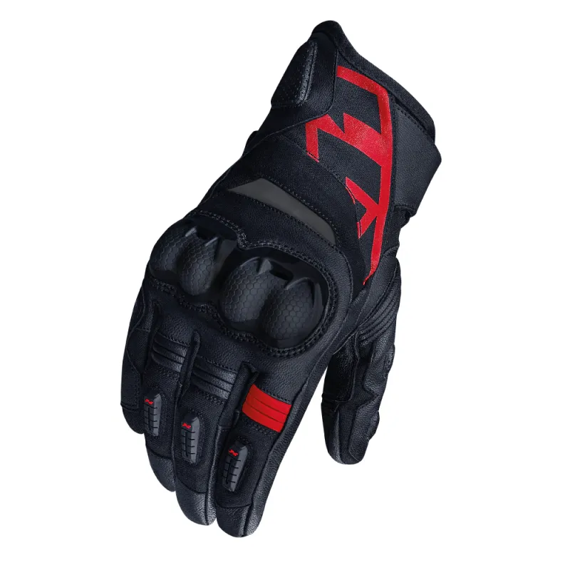 Luva X11 Impact 3 Preto/Vermelho (Couro).