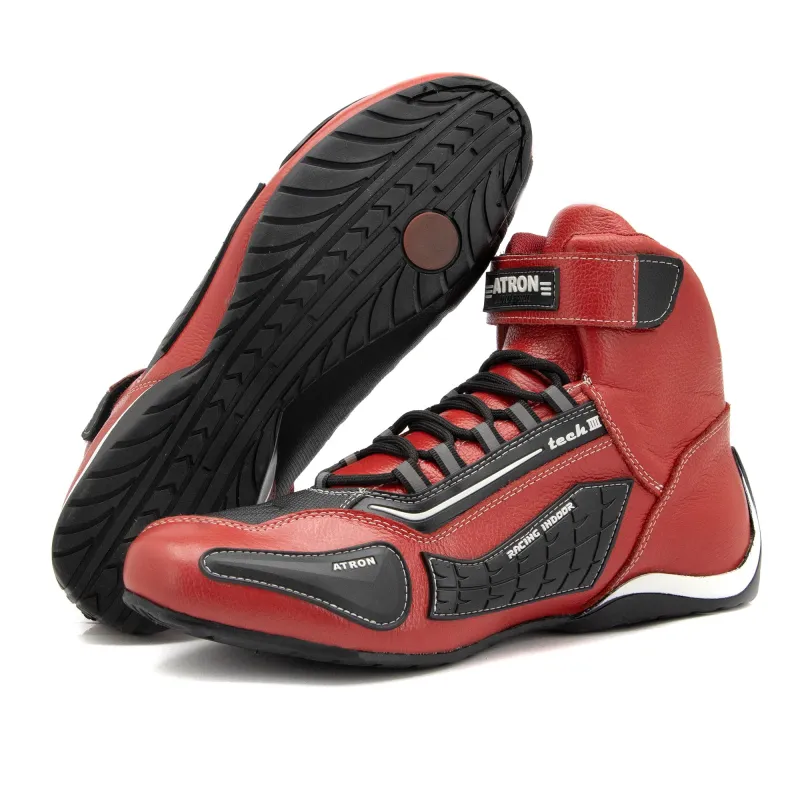 Sapatilha p/ Kart Atron Shoes 313 Vermelho (Couro).