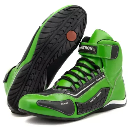 Sapatilha p/ Kart Atron Shoes 313 Verde (Couro).